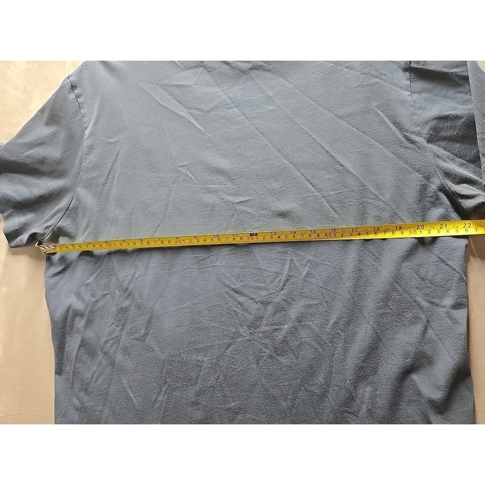 POLO Ralph Lauren T-Shirt Dark Gray Men XL Custom‎ Fit Silver Pony Single Stitch